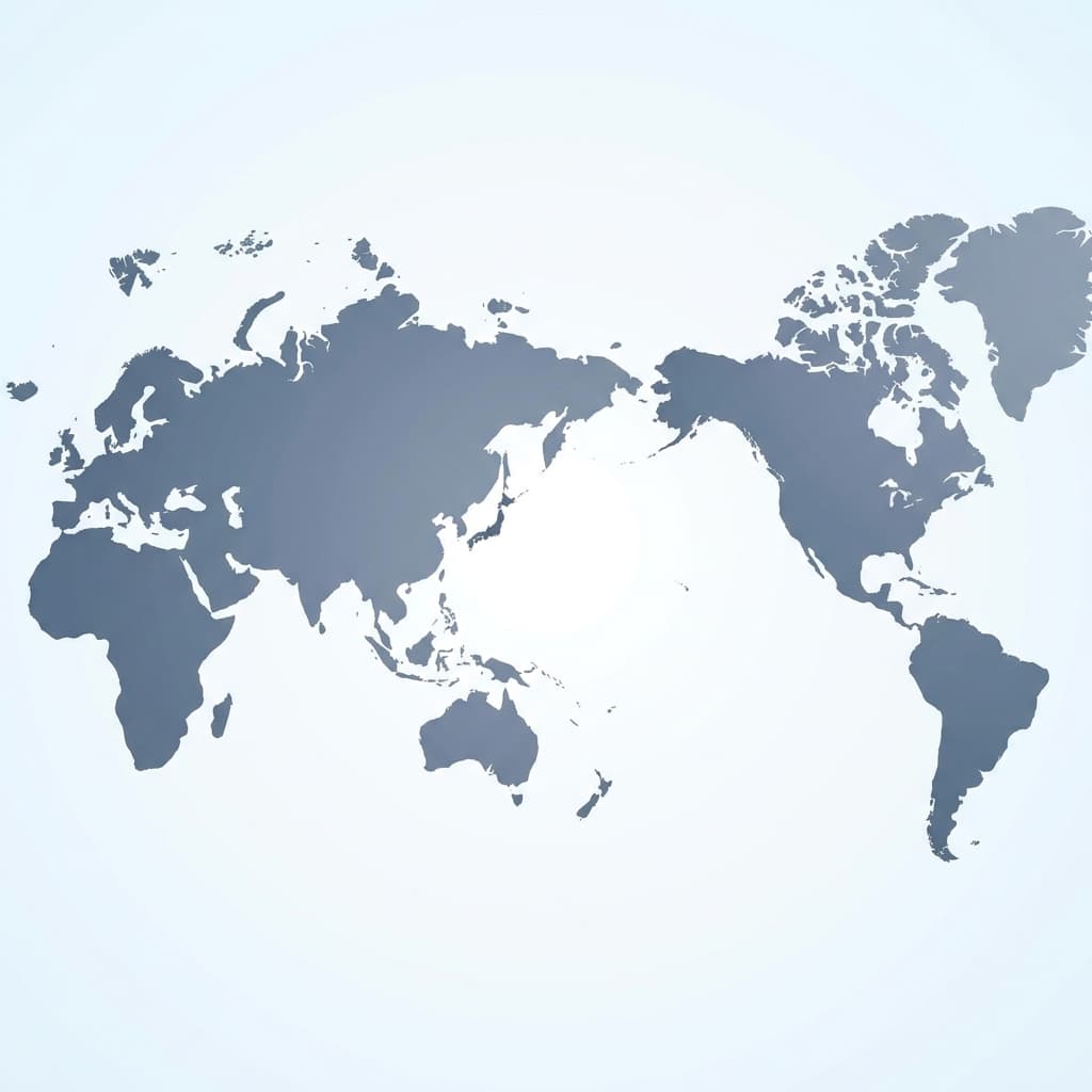 世界地図（日本中心）